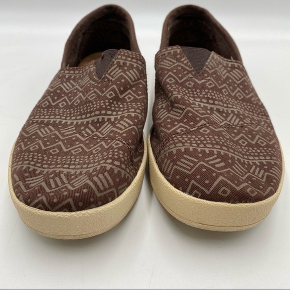Toms Men's Aztec Print Classic Canvas Slip-On Shoes Size 8 - Picture 3 of 10